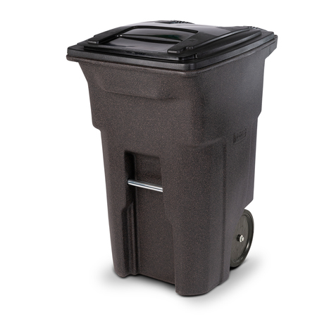 Toter 64 gal Trash Can, Brownstone ANA64